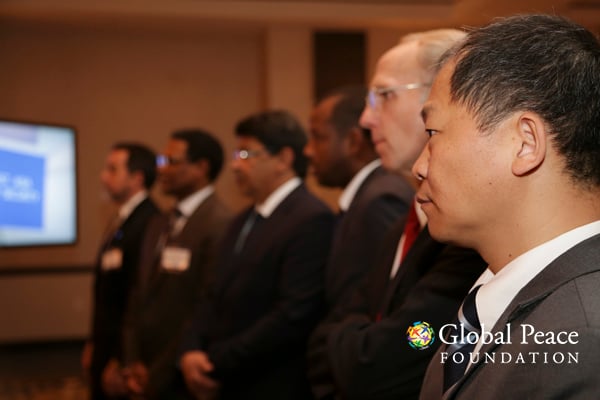 Guests listen to Speeches About Peacebuilding