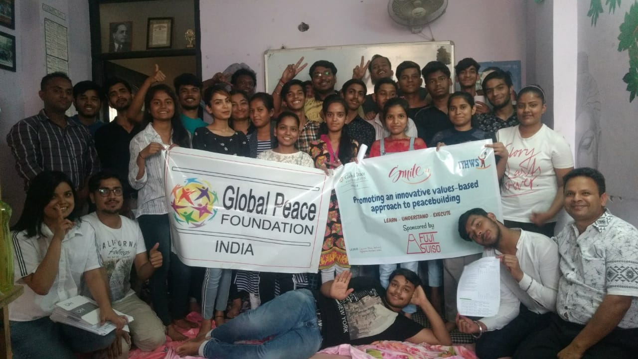 group of youth posing for photo