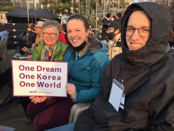 GPC participants from the United States at the One Korea Concert