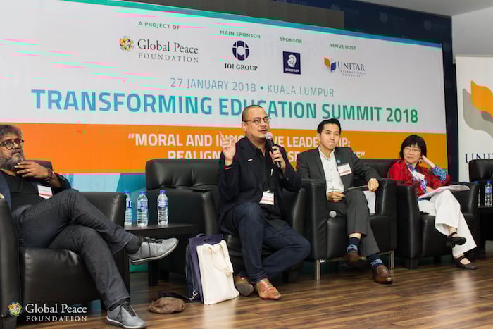 Ashran Dato’ Ghazi, CEO of Malaysian Global Innovation and Creativity Centre (MaGIC) sharing his thoughts during the education forum on creating value through entrepreneurship, leadership, and digital learning.