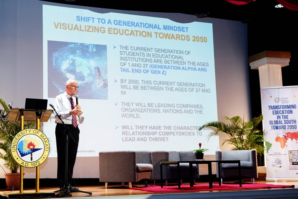 Dr. Tony Devine on the first session topic of Educators Congress: Transforming Education in the Global South: Towards 2050